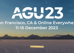Banner of the AGU Annual Meeting 2023 taking place in San Francisco from the 11th to the 15th of December 2023.